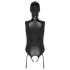 Bad Kitty - Open body en masker (zwart) - XXL