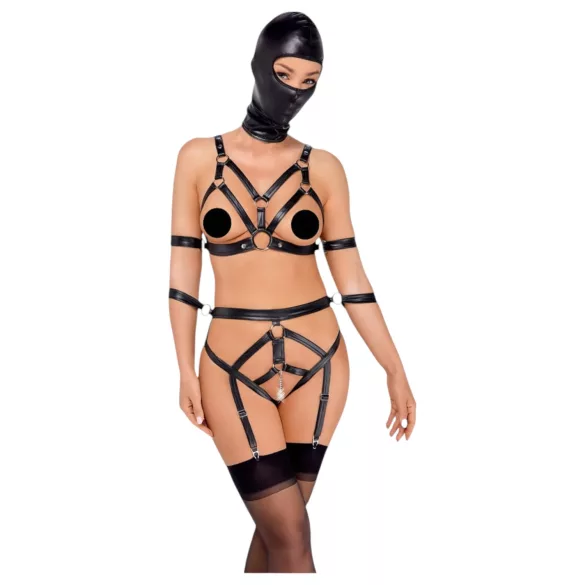 Bad Kitty - lingerie set met masker - zwart