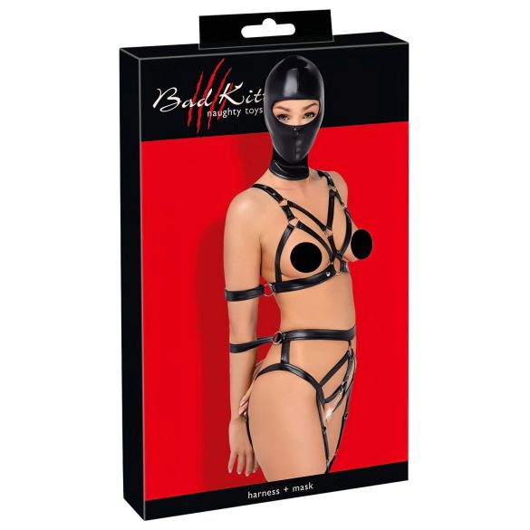 Bad Kitty - lingerie set met masker - zwart