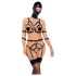 Bad Kitty - lingerie set met masker - zwart - S