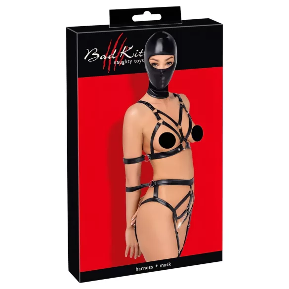 Bad Kitty - lingerie set met masker - zwart - M