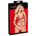 Bad Kitty - Rood bondage body met studs