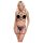 Cottelli - Decoratieve bodyharnas & string (zwart) (S-L)