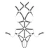 Bad Kitty - body harness - zwart - L