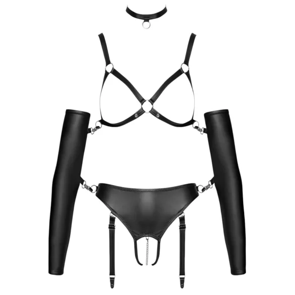 Bad Kitty - bondage harnas set - zwart - M