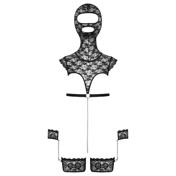 Bad Kitty - kanten BDSM-set (zwart) - L