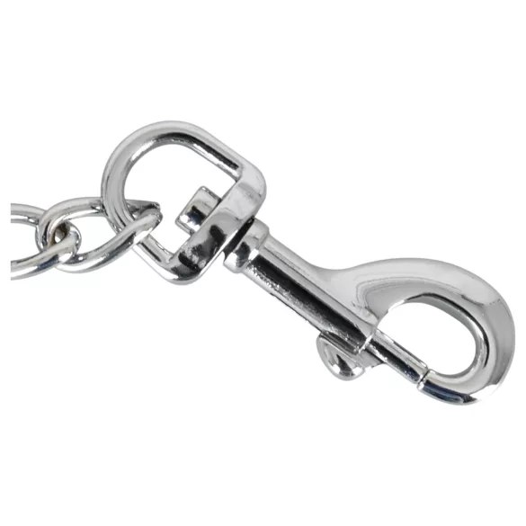 ZADO - dubbele metalen karabijnhaak met ketting - 15 cm
