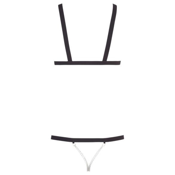 Bad Kitty - gestroomlijnde body met studs - zwart (S-L)