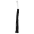 Bad Kitty - zweep met glazen dildo - transparant zwart - leer