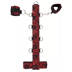   Bad Kitty - bondage set koppelbare pols- en neksluiting - rood/zwart