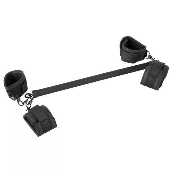 Fetish - bondage set - kunstleren boeienstang 6-delig - zwart