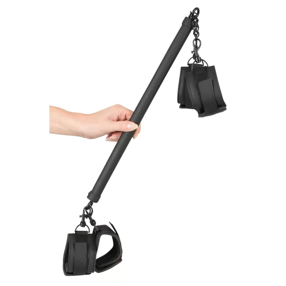 Fetish - bondage set - kunstleren boeienstang 6-delig - zwart