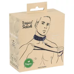 Vegan Fetish - halsband met studs en riem - zwart