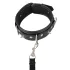 Vegan Fetish - halsband met studs en riem - zwart