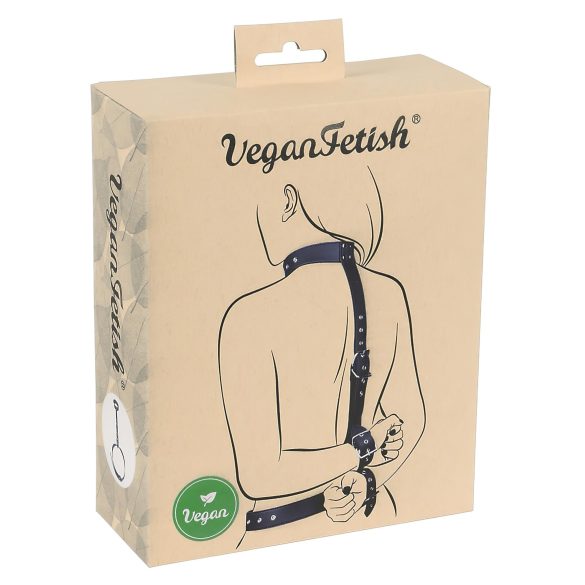 Vegan Fetish - Zwarte handboeien achter rug set