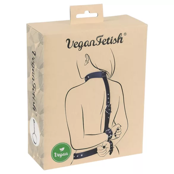 Vegan Fetish - handboeien set - achter de rug - zwart