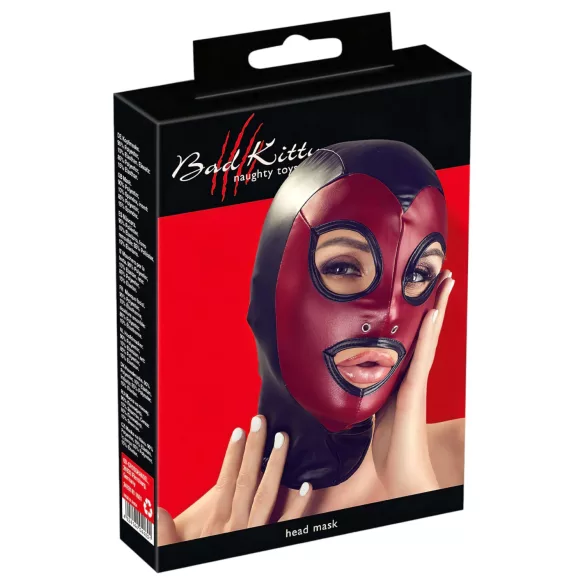 Bad Kitty - orale masker - glanzend rood - S-L