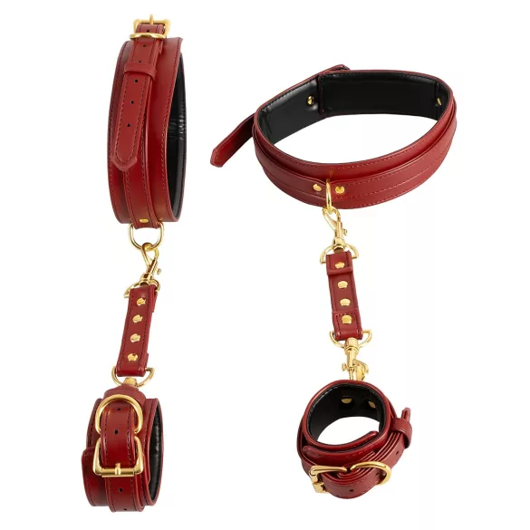 Bad Kitty - handboeien set - handen aan dijen - rood