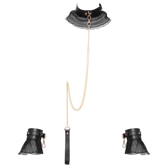 Bad Kitty - gerimpads vastbinden set (4-delig) - zwart