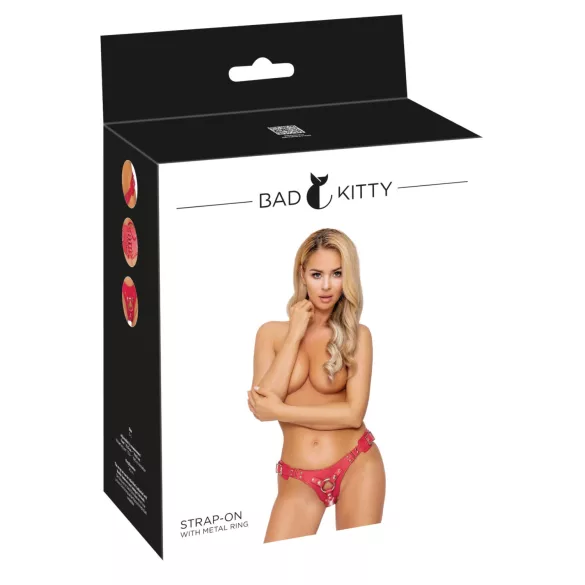 Bad Kitty - onderstuk voor strap-on-producten (rood)