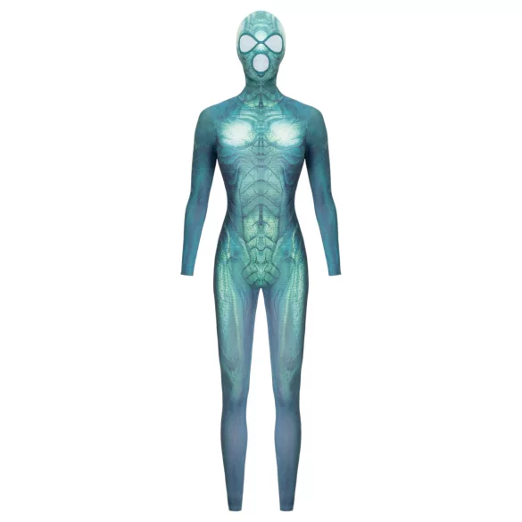 Beasty Suits Reptiloid Roleplay - reptielen-rollenspelkostuum met masker (groen) - L/XL