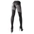 Cottelli - Opengewerkt patroonpanty (zwart) - 2/S