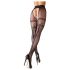 Cottelli - Dubbel effect open netpanty (zwart) - L/XL