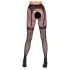 Cottelli Legwear - zwarte hold-ups met open kruis (S-L)
