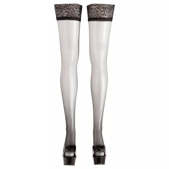 Cottelli - Satijnen hold-up kousen - zwart - 3/M-L