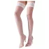Cottelli - Satijnen hold-up kousen - wit - 5/XL