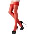 Cottelli - Satijnen hold-up kousen (rood) - 4/L
