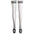 Cottelli - Zwarte hold-up kousen - gestreepte rand - 3/M-L