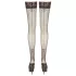Cottelli - hold-up kousen - bloemenprint, gestreept - zwart - 3