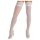 Cottelli - kanten, bloemenstay-up kousen (wit) - 4/L