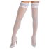 Cottelli - kanten, bloemenstay-up kousen (wit) - 4/L