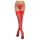 Cottelli - kanten hold-ups - bloemenmotief - rood - 4/L