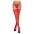 Cottelli - kanten hold-ups - bloemenmotief - rood - 4/L