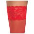 Cottelli - kanten hold-ups - bloemenmotief - rood - 4/L