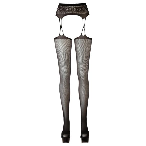 Cottelli - netpanty met patroon - zwart