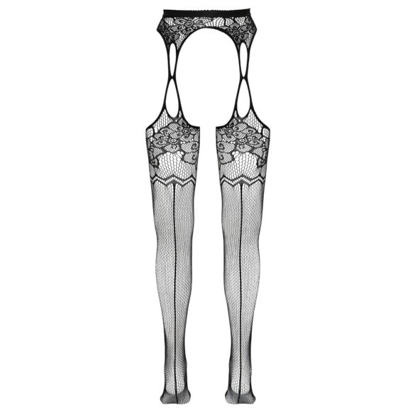 Cottelli - net panty met patroon - zwart