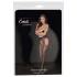 Cottelli Legwear - open, glanzende, zwarte panty (S‑L)