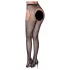 Cottelli Legwear - open, glanzende, zwarte panty (S‑L)