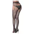 Cottelli Legwear - open, glanzende, zwarte panty (S‑L)