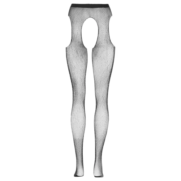 Cottelli Legwear - open jarretkous - glanzend - zwart (S-L)