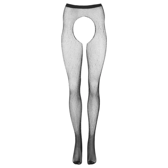 Cottelli Legwear - open jarretkous - glanzend - zwart (S-L)