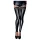 Noir - hold-up kousen - kanten rand - glanzend - zwart - L