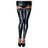 Noir - hold-up kousen - kanten rand - glanzend - zwart - L