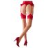 Cottelli - Gestreepte panty met hoge haknaad (nude-rood) - 4