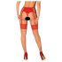 Obsessive - kanten panty (rood-naturel)