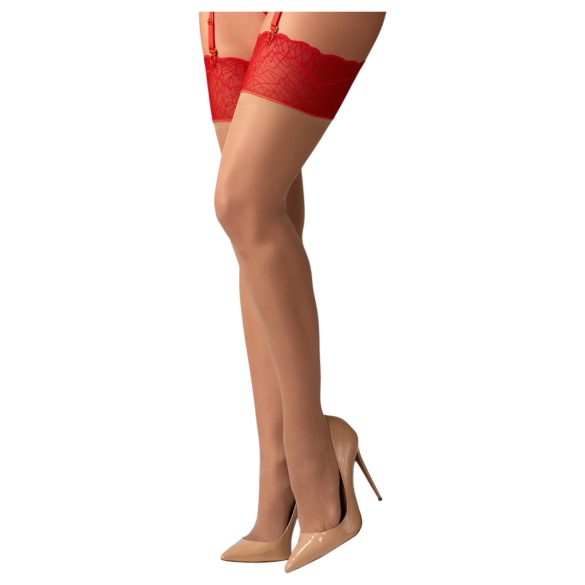 Obsessive Cupide Desir - kanten hold-ups - rood